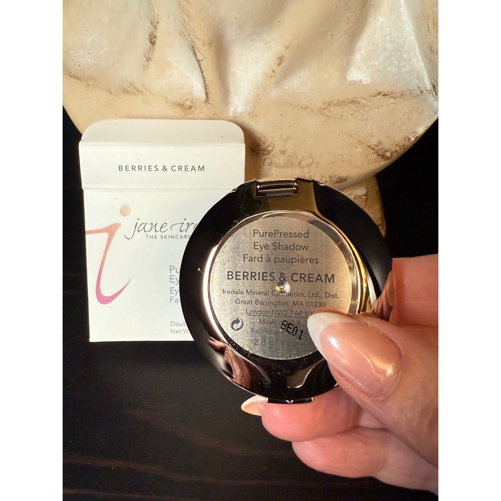 Jane Iredale PurePressed Eye Shadow Duo Berries & Cream Mineral Makeup 2.8g New - Picture 2 of 3